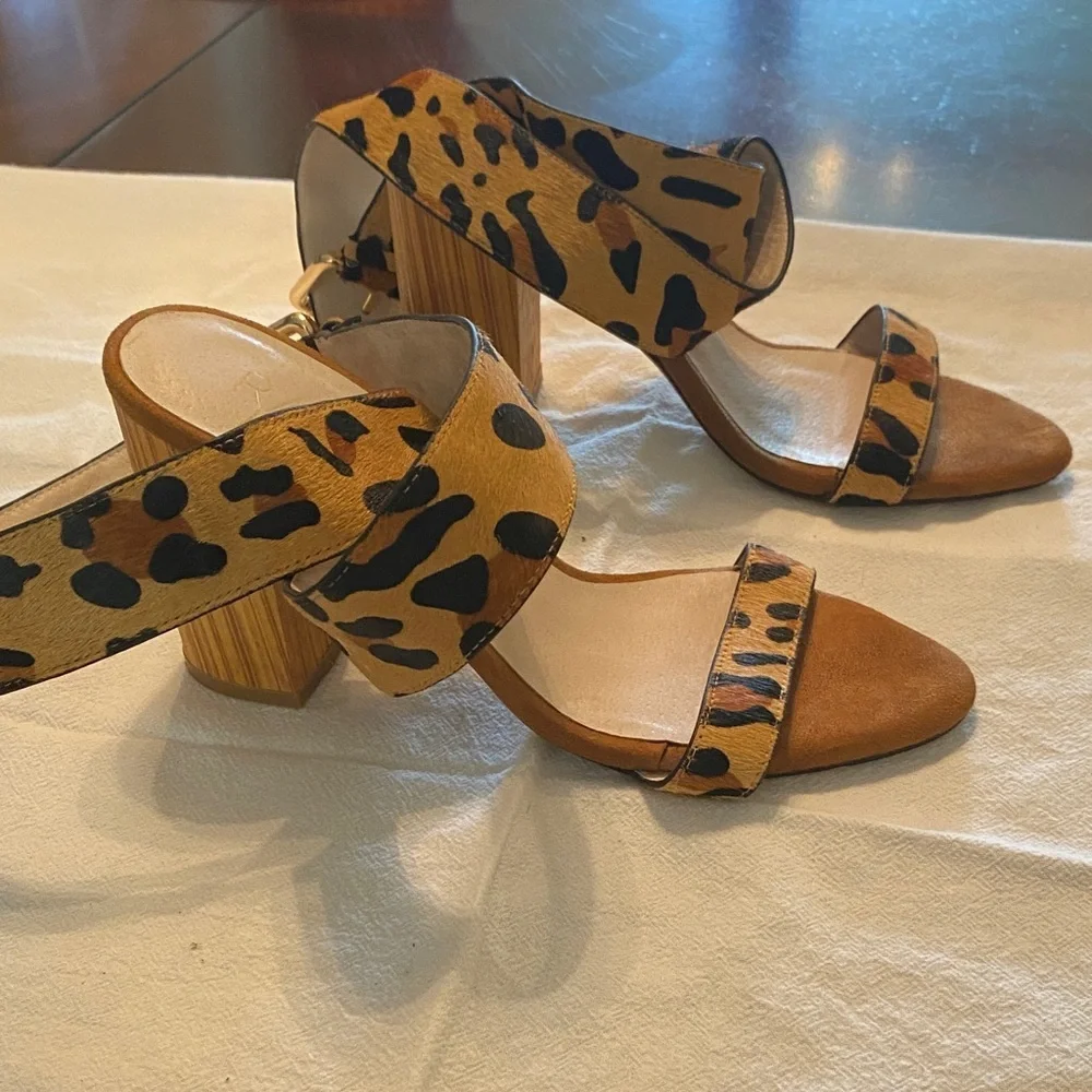 RAYE Leopard Print Block Heel Sandals - Picture 4 of 6
